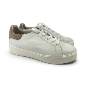Naturalizer Morrison 2.0 Platform Sneakers Women's 8 WW Extra Wide White Leather